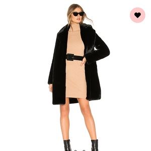 Romy Coat in Black Lovers and Friends Revolve